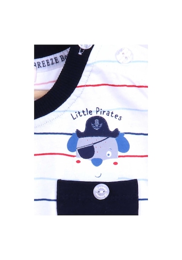 Breeze Erkek Bebek Kapri Pantolonlu Takım Ekru (6 Ay-2 Yaş)