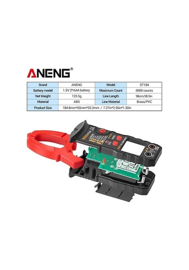 Didadodo Aneng St184 Multimetre, Akıllı Test Cihazı, Gerilim-akım Pens