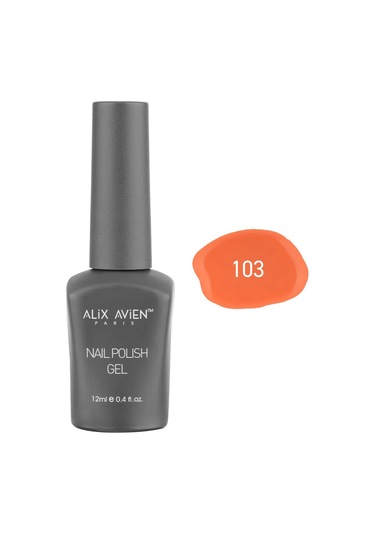 Alix Avien Turuncu Yavruağzı Kalıcı Oje 103-yoğun Renk Veren Jel Oje 12 Ml-nail Uv Gel Polish 103