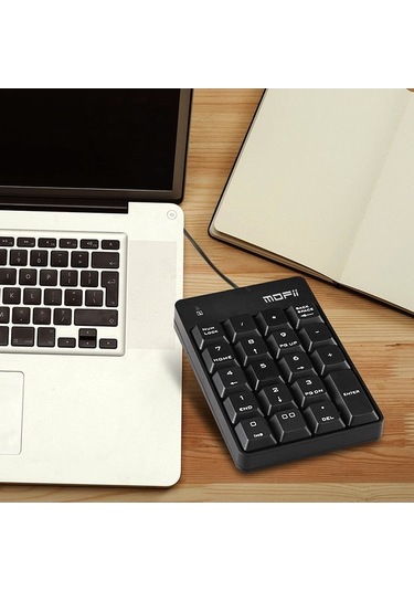 Novahub Usb Nümerik Klavye Mofii X810 - 18 Tuşlu Finans Klavyesi Siyah Optik Taşınabilir Optik