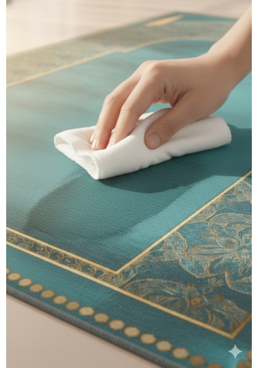 Seccade Diz Ağrıtmayan Yumuşak Halı Seccade Ve Namazlık Turkuaz Turkuaz