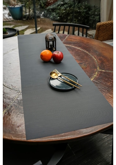 Modern Lazer Kesim Füme Runner 40 x 140 cm