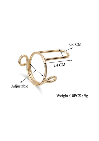 Youtek 10 Adet Yeniden Kullanılabilir Ayarlanabilir Metal Tırnak Yüzükleri - Pratik Dıy Tırnak Aksesuarı
