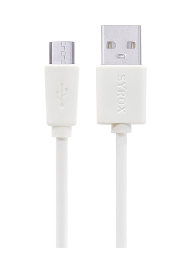 Syrox C66 Micro Usb Şarj Ve Data Kablo 1.0a 1.2mt Beyaz