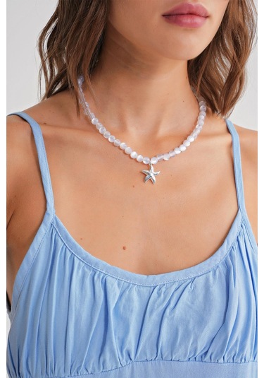 4742 Kadın İp Askılı Büzgü Detaylı Midi Elbise Bebe Mavi Bebe Mavi