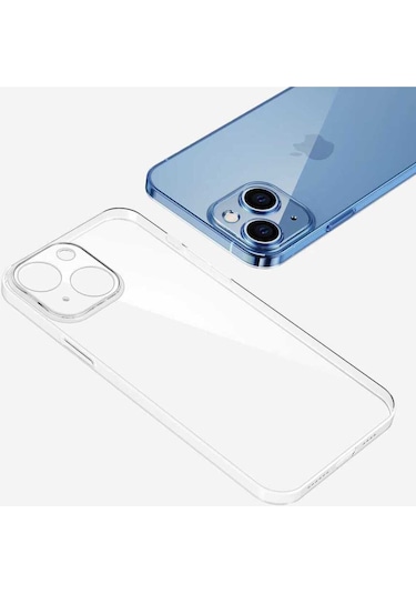Apple iPhone Uyumlu 13 Şeffaf Sert Pc Csm Zore Vayt Kılıf renksiz