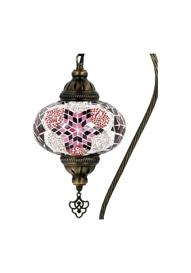 Osmanlı Mozaik Masa Üstü Dekoratif Lamba Gece Lambası Ev Hediyesi Çok Renkli