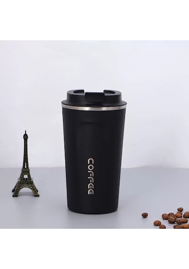Samdoo 510ml Siyah 304 Çelik Vakumlu Termos Bardak, Dışarıda, Arabada Kullanıma Uygun, Isı Saklama Özelliği, Stokta Var Siyah