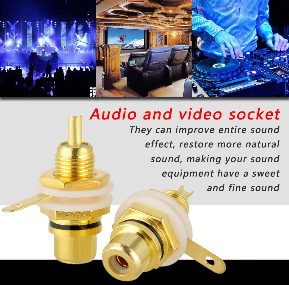 Tenfowee 10 Adet Siyah Altın Kaplama Bakır Rca莲花母座 - Hızlı Aktarım, Eşit Ses Kalitesi Ve Stabil Bağlantı İle Ses Ekipmanları İçin