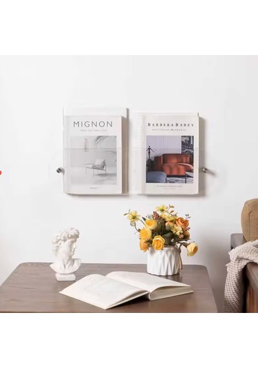 Kitap Dergi Rafı Oval Kenar Pleksi 50x15x3.5cm Diğer