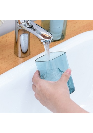 Sones Seyahat Diş Fırçası Kutusu Taşınabilir Çiftler Seti Ağız Suyu Bardağı Şeffaf Mavi Diğer