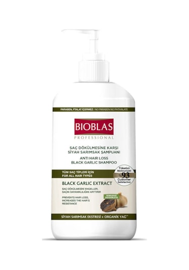 Bioblas Saç Dökülmesine Karşı Siyah Sarımsak Şampuanı 1 L