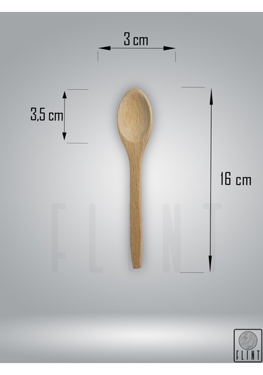 Gürgen El Yapımı Tahta Ahşap Mama Bal Reçel Kaşığı 6'lı 16cm