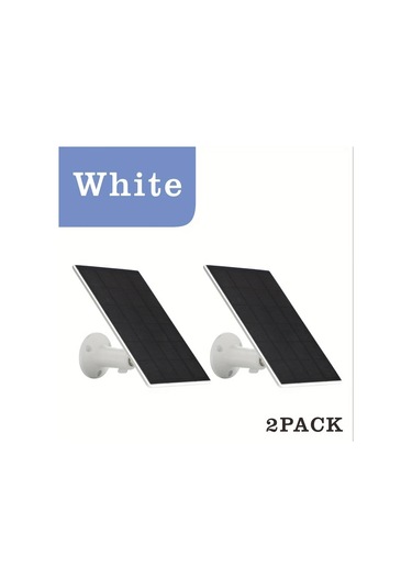 Xuweiwei Beyaz Çift Paket Güneş Şarj Cihazı Düşük Voltajlı Güvenlik Kameraları Micro Usb Usb C Uyumlu Çok Açılı Döner