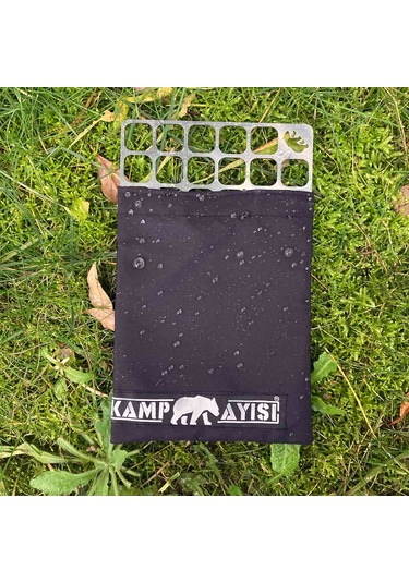 Kamp Ayısı Openairwire Çantalı Paslanmaz Bushcraft Izgara Teli Gri