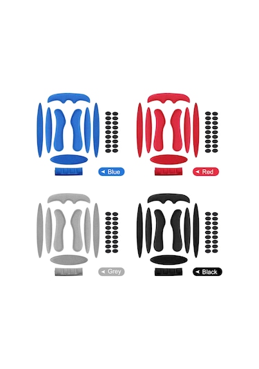 Geeroyoo Kask İç Fırçasını Tam Seti: Sponge Malzeme, Jip Ve Bisiklet Kaskları İçin Evrensel, Gri Renk, Makyajlı Çene Yastığı Ve Tutucuları Dahil Gri