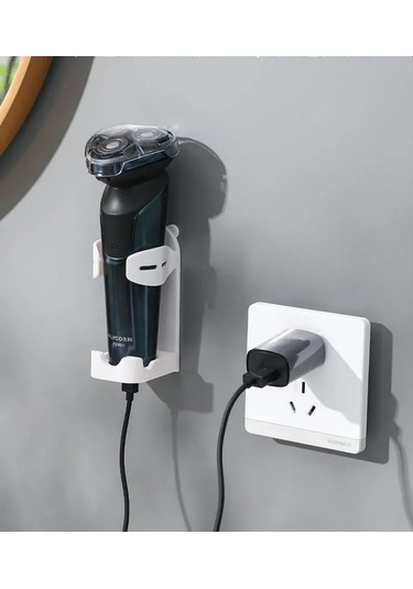 Hangfox Banyo Aksesuarı - Diş Fırçası Ve Tıraş Makinesi Askısı, Yapışkanlı, Su Geçirmez Beyaz