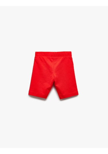 Koton Pamuklu Beli Lastikli Basic Kısa Tayt Kırmızı 5skg40056ak Kırmızı