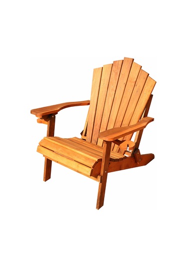 Salda Adirondack Katlanır Ahşap Bahçe Sandalyesi Ceviz