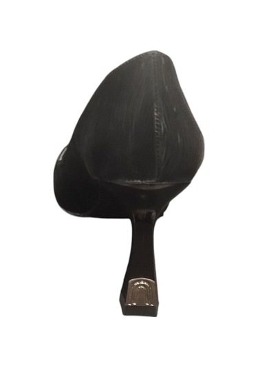 Ventes 8357707z Baskılı 8 Cm Kadeh Topuk Günlük Şık Kadın Stiletto Ayakkabı Siyah