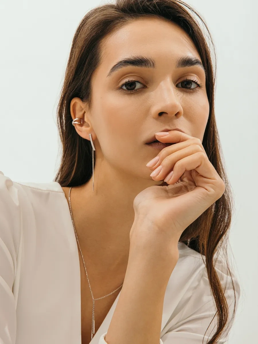 Fly Jewelry 925 Ayar Gümüş Uzun Dallı Küpeler 172171789 Diğer