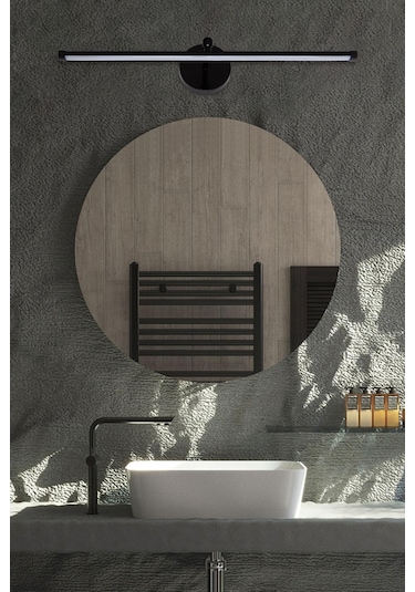 Resim Ayna Aplik 50 cm. Günışığı Siyah