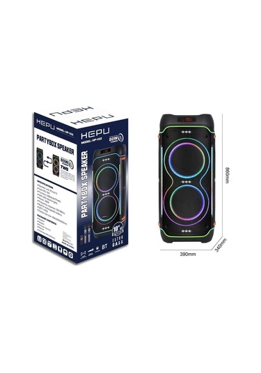Hp 102 Taşınabilir Şarjlı Bluetooth Hoparlör 80 Rms 2 10 İnc Woofer-132898