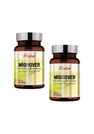 2 Adet- Balen Migrover Bitki Ekstraktları ve Vitamin (Feverfew)