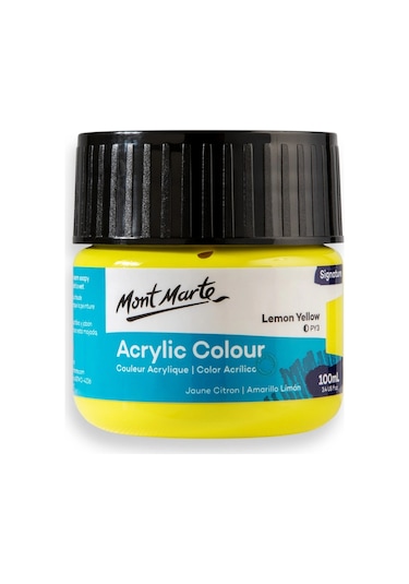 Akrilik Renkli Boya Signature 100ml - Lemon Yellow Çok Renkli