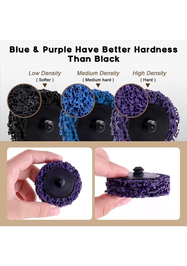 Symbee 2" Hızlı Değişim Roloc Zımpara Disk Seti - 15 Parça Çok Renkli, Pas Ve Boya Çıkarma İçin