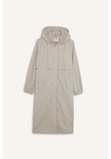 Defacto Regular Fit Kapüşonlu Fermuarlı Uzun Yağmurluk E8554ax25aubg737 Bej Defacto Regular Fit Kapüşonlu Fermuarlı Uzun Yağmurluk E8554ax25aubg737 Bej