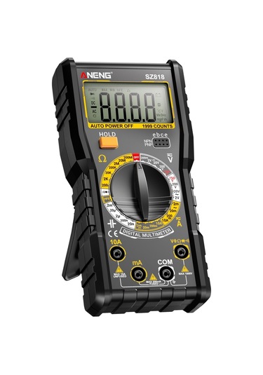 Yunboo Aneng Sz818 Siyah Otomatik Aralık Dijital Multimetre - Ac/dc Volt, Akım, Direnc, Kondansatör, Hfe Test Cihazı Pil Yok
