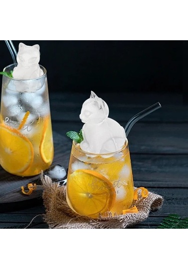 Ganzhoushop Topu Siyah Küp Buz Kalıbı Hayvan Figürlü 2'li Paket Silikon Küp - Ambition Pm Siyah