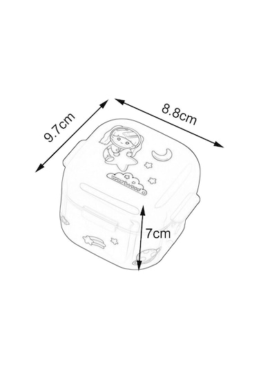 Dolıty Ortodontik Saklama Kutusu Su Geçirmez Toz Kare-siyah