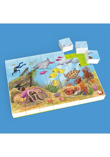 Hubelino 35 Parça Puzzle Renkli Sualtı Dünyası 410160