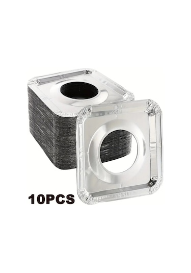 Isıya Dayanıklı Alüminyum Folyo Ocak Koruyucu Gazlı Ocak Korumalı Elektriksiz Ocak Temizlik 10'lu