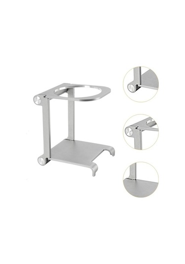 Trendooze Küçük Gümüş Renkli Katlanabilir Alüminyum Manuel Braketi Demleme El Aparatı Gümüş