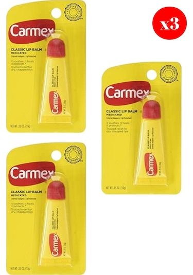 Carmex Classic Lip Balm Medicated 10 Gr X3 Adet