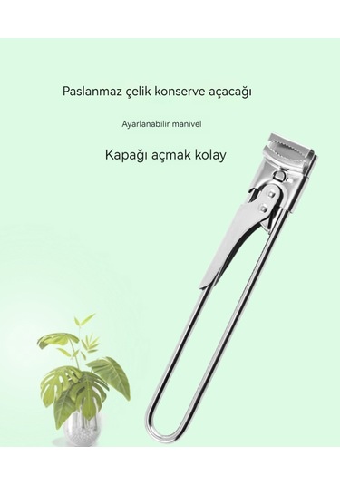 Mengtuo Paslanmaz Çelik Kaymaz Ayarlanabilir Konserve Açacağı Manuel Kapak Açacağı Gümüş Paslanmaz Çelik Şişe Açacağı Paslanmaz Çelik