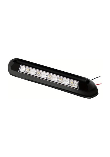 Boatshop1 Siyah 12v 24v Led Karavan Duvar Lambası Çok Renkli Abs Dış İç Aydınlatma Rv Veranda