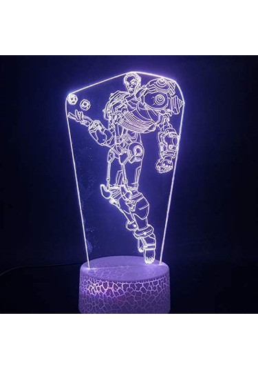 Wealthglow Renk Değiştiren 3d Dekoratif Şekilli Led Lamba - 12 Cm Fql3px Siyah