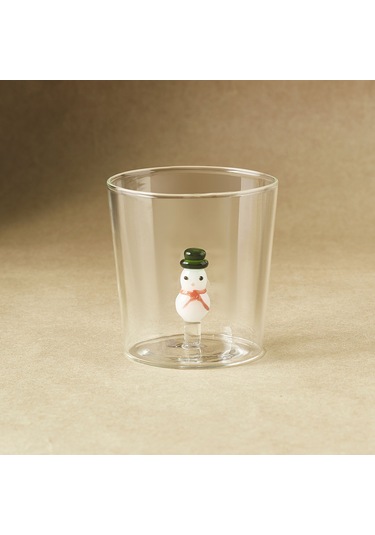 Karaca New Year Yılbaşı Cosa Kardan Adam Figürlü Su Bardağı Şeffaf