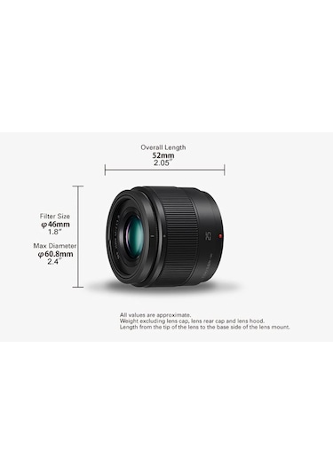 Panasonic H-h025e Lumıx G Sabit Yanma Genişliği 25 Mm F1.7 Asph.