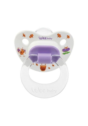 Wee Baby 834 Desenli Silikon Damaklı Emzik 6-18 Ay Çok Renkli