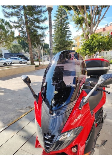 Motocam Gilera Nexus 500 Ön Cam 2004-2008 Model 58cm Siyah Renkli 4mm