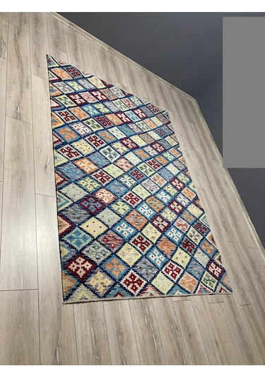 Tuğra Etnik Desenli Alt Kısmı Dokuma Kilim 160x230 Ebatlı