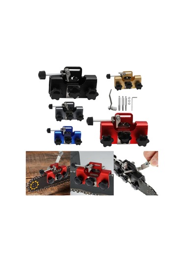 Geeroyoo El Taşınabilir Manuel Zincir Bileyici - 3 Farklı Taşlama Ucu İle Pratik Ve Hassas Zincir Bileme Aracı