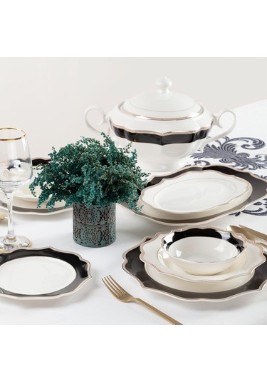 Bernardo Black Elıza 57 Parça Yemek Takımı