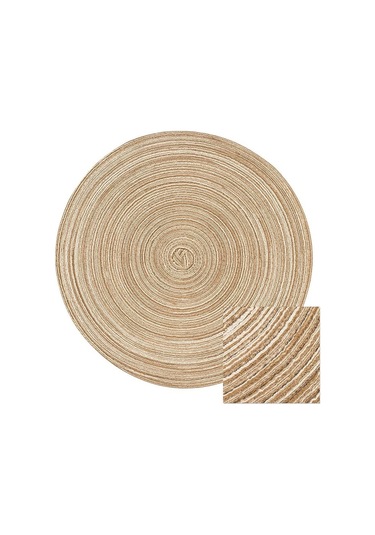 Xindoker Yuvarlak Pvc-pet Yeme Masası Padı - Otel, Ev, Restoran Kullanıma Uygun Mutfak Aksesuarı Açık Kahverengi