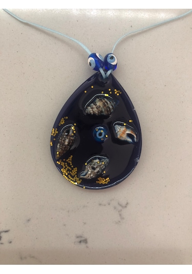 Lim10lubahce Deniz Kabuklu Lacivert Kolye Lacivert